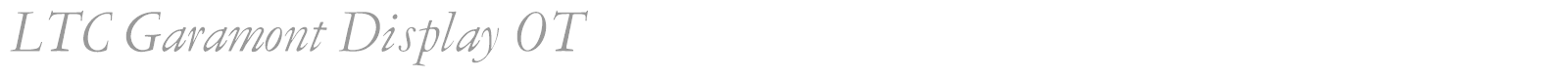 LTC Garamont Display OT font preview
